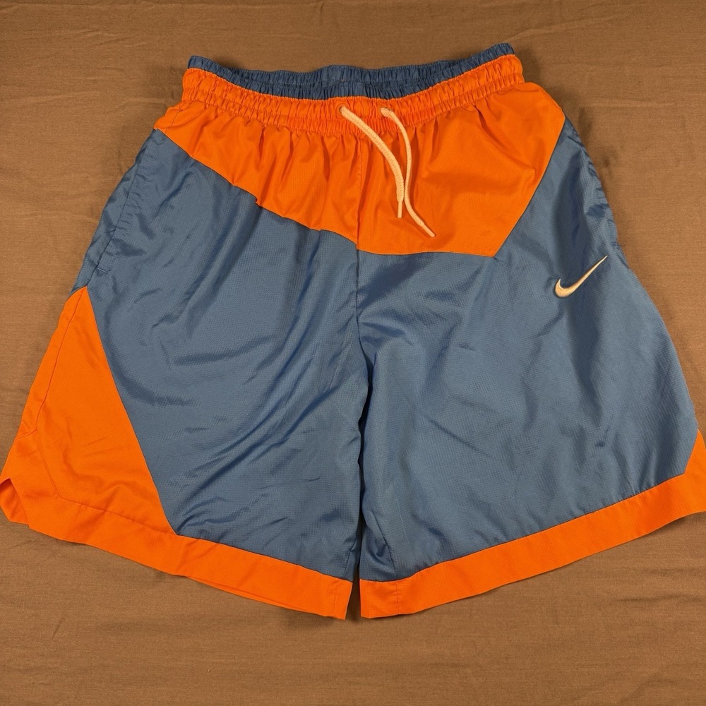 Nike Men's Swim Trunks Size Small 7" Lined Shorts Blue Orange